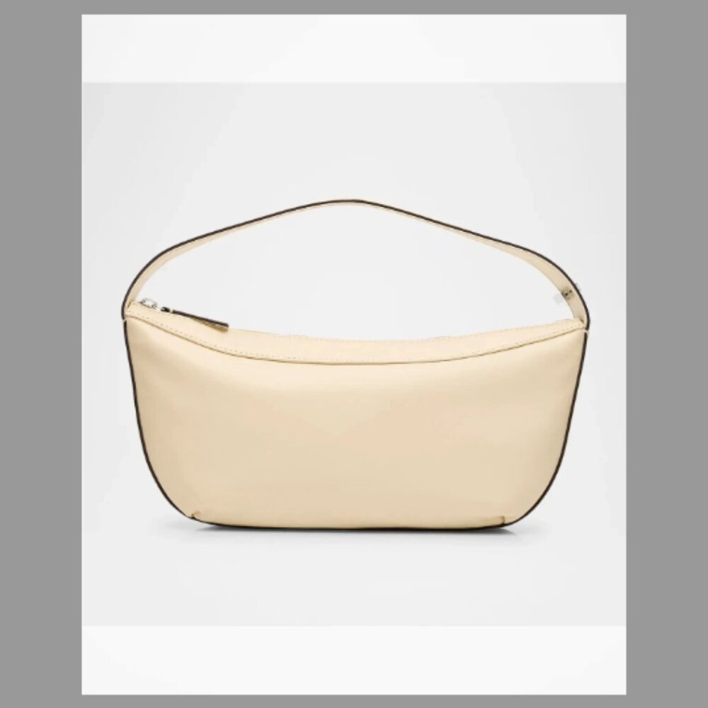 STAUD NWT Demy Zip Leather Shoulder Bag (Orig.$355) w/tax (Cream)